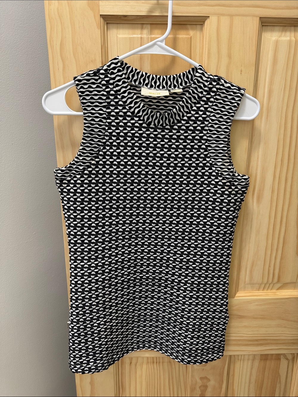 Anthropologie Maeve Black & White Sleeveless Patterned Tank